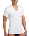 2(x)ist Mens Slimming V-Neck Body Shaper, White, Medium