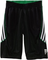 adidas Boys 8-20 Youth Reversible Short, Black/Prime Green, Medium adidas Boys 8-20 Youth Reversible Short, Black/Prime Green, Medium