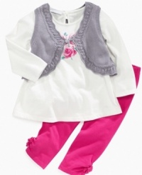 A throwback style gets a modern twist with this sweet 3-piece shirt, vest and pant set from First Impressions. A throwback style gets a modern twist with this sweet 3-piece shirt, vest and pant set from First Impressions.