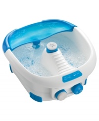 Great ideas bubble up! A 2-in-1 spa experience greets your feet with a powerful water jets, revitalizing heat and a soothing bubble massage. A center spinning pedicure center offers three attachments to get your toes shaped up & shining, while raised nodes on the bottom floor provide a constant, gentle kneading. 2-year warranty. Model FB-300. Great ideas bubble up! A 2-in-1 spa experience greets your feet with a powerful water jets, revitalizing heat and a soothing bubble massage. A center spinning pedicure center offers three attachments to get your toes shaped up & shining, while raised nodes on the bottom floor provide a constant, gentle kneading. 2-year warranty. Model FB-300.