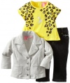 Baby Phat - Kids Baby-girls Newborn Jacket and Denim Pant Set, Black, 3-6 Months