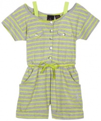Baby Phat - Kids Girls 7-16 Knit Romper, Lime Green, Small Baby Phat - Kids Girls 7-16 Knit Romper, Lime Green, Small