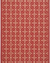 Area Rug 6x9 Rectangle Transitional Red - Creme Color - Safavieh Courtyard Rug from RugPal