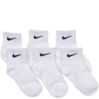 Nike Kids 6 Pack Quarter Cut Socks with Swoosh Logo (6 Pairs) White, 9-13 Shoe/ 5-6 Sock (Toddler/Kids) Nike Kids 6 Pack Quarter Cut Socks with Swoosh Logo (6 Pairs) White, 9-13 Shoe/ 5-6 Sock (Toddler/Kids)