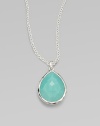 From the Rock Candy® Collection. Rich, faceted turquoise stone in sleek sterling silver on a link chain. Sterling silverTurquoiseLength, about 16 to 18 adjustablePendant size, about ½Lobster clasp closureImported 