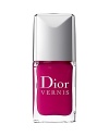Never before has the color of Dior Vernis displayed such lacquered and vibrant shine! A cocktail of Shine and Sparkle Amplifying active ingredients directs pigments and pearly particles to enhance light reflection tenfold. Once again, the array of enchanting shades created by Tyen reflect the spirit of Dior fashion shows.Application is even easier with the brush. Dior Vernis also features a newchip-resistant formula that protects and embellishes the nails, day after day.