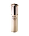 An age-defense daytime moisturizer that helps protect skin from damage caused by external aging factors such as UV rays. The appearance of lines and wrinkles are dramatically reduced, while all-day rich moisture is maintained, even under dry conditions. Newly reformulated, Shiseido Benefiance WrinkleResist24 targets every step of wrinkle formation for youthful looking skin that can resist signs of aging. The entire line contains a revolutionary breakthrough ingredient, Mukurossi Extract, which directly inhibits the activity of a wrinkle-triggering enzyme. Skin is made resistant to future signs of aging while existing signs of wrinkles are visibly improved.