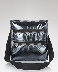 LeSportsac's signature nylon shoulder bag is ready to shine. This sporty style slings across the body and adds a metallic dose to all-star staples. LeSportsac's signature nylon shoulder bag is ready to shine. This sporty style slings across the body and adds a metallic dose to all-star staples.