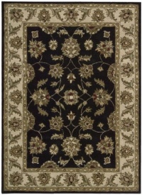 Nourison Mahal Black/Ivory Persian 5-Feet by 7-Feet 100-Percent Wool Area Rug Nourison Mahal Black/Ivory Persian 5-Feet by 7-Feet 100-Percent Wool Area Rug
