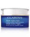 Say Goodnight to Early Wrinkles. Youth recovery cream with the benefits of eight hours of sleep in a jar to help renew and repair your skin. Multi-Active Night Cream complement the day creams with repairing and correcting actions, respectively. Multi-Active Night Youth Recovery creams help skin recover this sleep debt and helps restore cellular renewal. Skin looks more refreshed upon waking and the appearance of fine lines and wrinkles are diminished. 1.7 oz. 