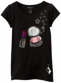 Baby Phat - Kids Girls 7-16 Make Up Tee, Black, Medium Baby Phat - Kids Girls 7-16 Make Up Tee, Black, Medium