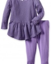 Splendid Littles Baby-Girls Newborn Naples Stripe Peplum Set, Jam, 18-24