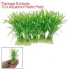 10PCS Plastic Green Aquarium Fish Tank Plant Green