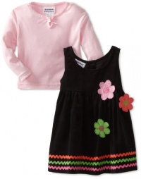 Blueberi Boulevard Baby-girls Infant Ric-Rac Flowers Corduroy Jumper With Top, Black, 18 Months Blueberi Boulevard Baby-girls Infant Ric-Rac Flowers Corduroy Jumper With Top, Black, 18 Months