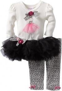 Blueberi Boulevard Baby-girls Newborn Bows Embroidered Ballerina Knit Set With Mesh Tutu Skirt, Black, 3-6 Months Blueberi Boulevard Baby-girls Newborn Bows Embroidered Ballerina Knit Set With Mesh Tutu Skirt, Black, 3-6 Months