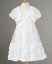 Her special day will be even more special in this beautiful communion dress and matching bolero from Bonnie Jean (Clearance) Her special day will be even more special in this beautiful communion dress and matching bolero from Bonnie Jean (Clearance)