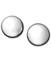 Chic circles to add a touch of captivating style. Circular ball stud earrings feature a flat surface crafted in 14k white gold. Approximate diameter: 7 mm.