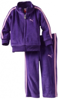 Puma - Kids Baby-Girls Infant Promo Velour Track Suit, Princess Purple, 18 Months