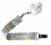 BooginHead PaciGrip Pacifier Holder, Saucy Silver BooginHead PaciGrip Pacifier Holder, Saucy Silver