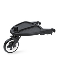 Attach the Bugaboo wheeled board to your Bugaboo stroller in just two clicks, and see how easy it is to stroll with two children. Attach the Bugaboo wheeled board to your Bugaboo stroller in just two clicks, and see how easy it is to stroll with two children.