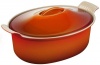 Le Creuset Heritage Enameled Cast-Iron 4-Quart Oval Cocotte, Flame