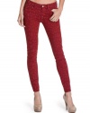 GUESS Brittney Ankle Skinny Colored Leopard Je, RED SEA (24)