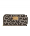 A signature print continental wallet from MICHAEL Michael Kors that's ready to go any where, every where.