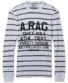 This horizontal stripe shirt from American Rag gives you great style from left to right.