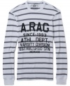 This horizontal stripe shirt from American Rag gives you great style from left to right.