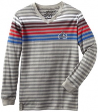 LRG - Kids Boys 8-20 Sine Curve V-Neck Tee, Gray, Medium LRG - Kids Boys 8-20 Sine Curve V-Neck Tee, Gray, Medium