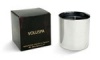 Voluspa Clear Glass Candle Makassar Ebony & Peach, 5oz glass