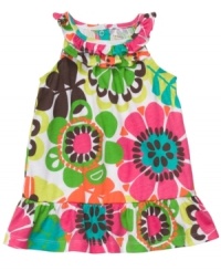 Add some color. Wake up her frilly wardrobe options with this fun floral dress from Carter's. Add some color. Wake up her frilly wardrobe options with this fun floral dress from Carter's.