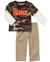 Mr. popularity. He'll make everyone swoon in this fun shirt and pant set from Carter's. Mr. popularity. He'll make everyone swoon in this fun shirt and pant set from Carter's.