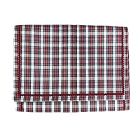 Classic red tartan plaid gives these Juliska table linens inviting appeal that's perfect for the holidays and beyond. Classic red tartan plaid gives these Juliska table linens inviting appeal that's perfect for the holidays and beyond.