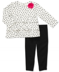Polka dots and your sweet girl will make the perfect pair, just like this darling shirt and pant set from Carter's. Polka dots and your sweet girl will make the perfect pair, just like this darling shirt and pant set from Carter's.