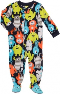 Carter's Fleece Footed Pajama Sleeper- Kids Size 7 - Aliens Monsters Carter's Fleece Footed Pajama Sleeper- Kids Size 7 - Aliens Monsters