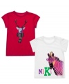 She can answer the call of wild style with these fierce animal graphic tees from Nike Action.