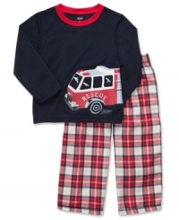 Every night is a fun sleepover thanks to this comfy graphic sleepwear set from Carter's. Every night is a fun sleepover thanks to this comfy graphic sleepwear set from Carter's.