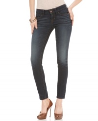 These skinny jeggings from GUESS? look hot! Pair with platforms or heels and a tunic for a fashion-forward ensemble. These skinny jeggings from GUESS? look hot! Pair with platforms or heels and a tunic for a fashion-forward ensemble.