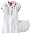 Nautica Sportswear Kids Baby-girls Infant Polo Dress With Pleated Bottom
