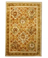 Accent any floor in your home with the elegant Imperial carved rug from Bacova. Featuring a rich-hued foulard pattern, this rug is skid resistant with stic-tite backing to keep the rug in place at all times.