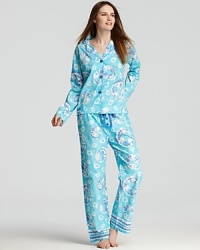 Psych yourself up for a great night's sleep in PJ Salvage's tie dye pajama set. Psych yourself up for a great night's sleep in PJ Salvage's tie dye pajama set.