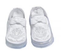 Lauren Madison baby boy Christening Baptism Special occasion Infant Satin Loafer Style Shoes, White, Large Lauren Madison baby boy Christening Baptism Special occasion Infant Satin Loafer Style Shoes, White, Large
