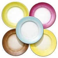 From the fashion house of Missoni, Margherita bone china is decorated with multicolor kaleidoscopic flowers. From the fashion house of Missoni, Margherita bone china is decorated with multicolor kaleidoscopic flowers.