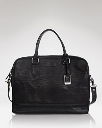 Crafted from superior material, the distinctive cut leather detail sets this choice bag apart, offering you a stylish companion that's ideal for transporting your essentials to and from work or on your business trip to Milan. Crafted from superior material, the distinctive cut leather detail sets this choice bag apart, offering you a stylish companion that's ideal for transporting your essentials to and from work or on your business trip to Milan.