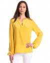 Rachel Roy Collection Women's Washed Silk Blouson Sleeve Top