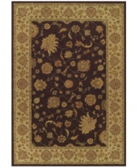 Evoking the strong look of ancient Tabriz rug designs, the Premier area rug from Dalyn is woven with intricate floral medallions in dark fudge. Made in Egypt of durable polypropylene and shimmering polyester fibers, it provides any room with captivating texture and added dimension. Evoking the strong look of ancient Tabriz rug designs, the Premier area rug from Dalyn is woven with intricate floral medallions in dark fudge. Made in Egypt of durable polypropylene and shimmering polyester fibers, it provides any room with captivating texture and added dimension.