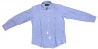 Polo Ralph Lauren Men's Slim Custom-Fit Solid Oxford Shirt - Blue - Large