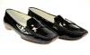 TOD'S Women's Bisset Vamp Black Leather Loafers Sz 38 / 1/2 IJ0VE0B999