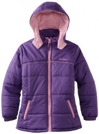 Pink Platinum Girls 7-16 Contrast Zipper Puffer Jacket, Purple, 7/8 Pink Platinum Girls 7-16 Contrast Zipper Puffer Jacket, Purple, 7/8